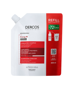Rezerva sampon cu actiune energizanta Dercos Energy+, 400 ml, Vichy