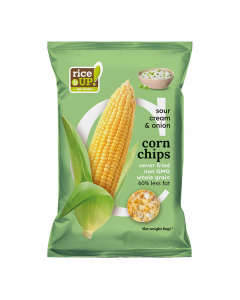 Chips din porumb cu aroma de ceapa si smantana, 60g RiceUp