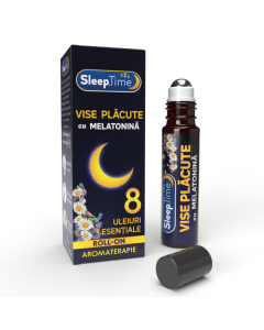 Roll-on aromaterapie SleepTime Vise Placute cu melatonina, 10 ml, Justin Pharma