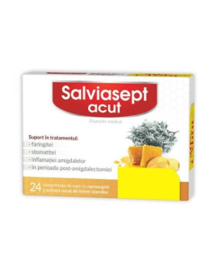 Salviasept Acut, 24 comprimate, Zdrovit