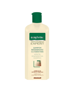 Sampon regenerant cu keratina Tratament Expert, 400 ml, Gerovital