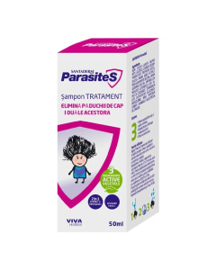 Sampon tratament impotriva paduchilor Parasites Santaderm, 50 ml, Viva Pharma