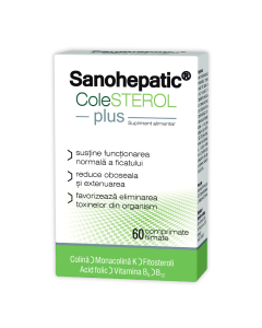 Sanohepatic Colesterol Plus, 60 comprimate, Zdrovit