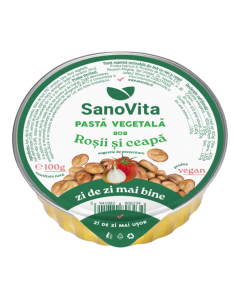 Pasta Vegetala din bob cu rosii si ceapa, 100 g, Sanovita