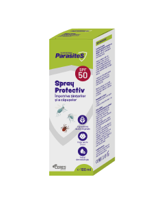 Spray repelent importiva tantarilor si a capuselor SPF 50, Santaderm Parasites, 100 ml, Viva Pharma