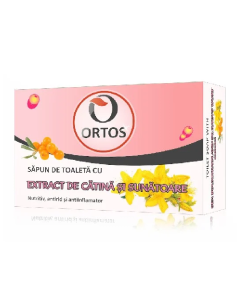 Sapun cu extract de catina si sunatoare, 100g, Ortos