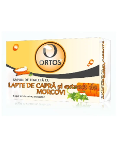 Sapun cu lapte de capra si extract de morcovi,100g, Ortos