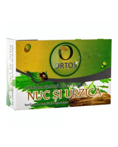 Sapun cu extract de nuc si urzica 100g, Ortos