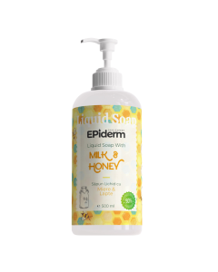 Sapun lichid cu extract de lapte si miere, 500 ml, Epiderm