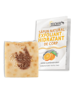 Sapun natural exfoliant sI hidratant de corp cu namol sI portocale dulci, 120 g, Techir