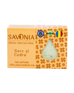 Sapun Natural Sare si Cedru, 90g, Savonia