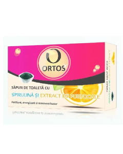 Sapun cu extract de spirulina si portocala, 100g, Ortos