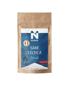 Sare celtica fina extrasa manual, 500g, Nutrific