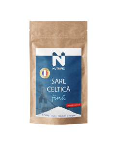 Sare celtica fina extrasa manual, 250g, Nutrific