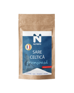 Sare celtica grunjoasa extrasa manual, 250g, Nutrific
