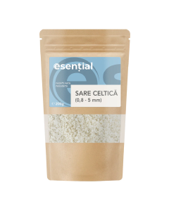Sare celtica grunjoasa Esential, 200g, Pronat