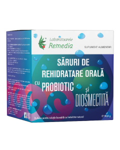 Saruri rehidratare cu probiotic si diosmectita, 24 plicuri, Remedia