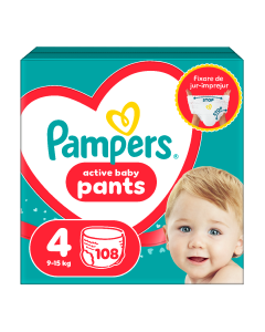 Scutece chilotel Active Baby Pants, marimea 4, 9-15 kg, 108 bucati, Pampers