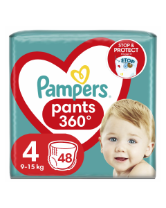 Pampers Pants Scutece chilotel Marimea 4 Maxi, 9-15kg, 48 bucati