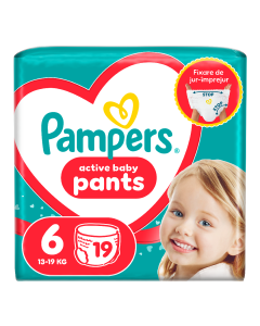 Scutece chilotel Active Baby Pants, marimea 6, 13-19 kg, 19 bucati, Pampers