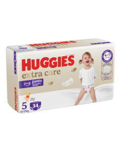 Scutece chilotel Extra Care Pants Nr.5, 12-17 kg, 34 bucati, Huggies