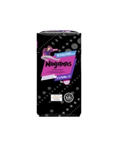 Scutece chilotel pentru noapte, fetite, Ninjamas, 8-12 ani, 27-43 kg, 9 bucati, Pampers