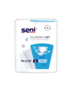 Scutece cu sistem inchis Seni Classic Air x10 buc L