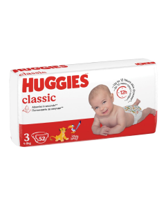 Scutece Classic Jumbo, Nr. 3, 4-9 kg, 52 bucati, Huggies