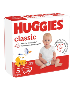 Scutece Classic Jumbo, Nr. 5, 11-25 kg, 38 bucati, Huggies