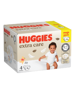 Scutece Extra Care Marimea 4, 8-16 kg, 76 bucati, Huggies