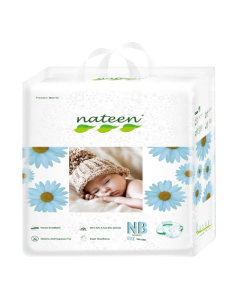 Scutece hipoalergenice Flex&Fit Premium, New Born, Nr 1, 3-5 kg, 80 bucati, Nateen