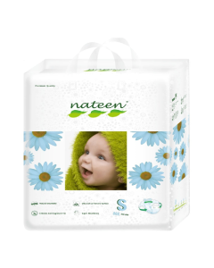 Scutece hipoalergenice Flex&Fit Premium, S, Nr.2, 4-6kg, 80 bucati, Nateen