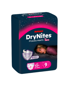 Scutece incontinență DryNites băieți, 48-60kg, fete, 9bucati, Huggies