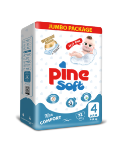 Scutece maxi Soft, 7-14 kg, 72 bucati, PINE 