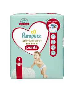Scutece Pampers Premium Care Pants, 9-15 kg, marimea 4, 22 bucati