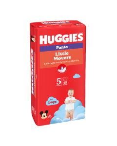 Scutece chilotel, Baieti, Marimea 5, 12-17 kg, 48 bucati, Huggies