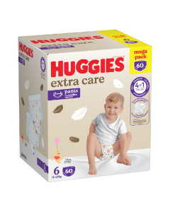 Scutece chilotel Extra Care Pants Nr.6, 15-25 kg, 60 bucati, Huggies