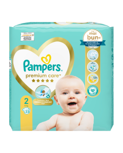 Scutece Premium Care Marimea 2, 4-8 kg, 23 bucati, Pampers
