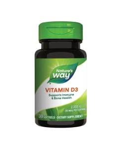 Vitamina D3 Nature's Way, 2000 UI, 30 capsule, Secom
