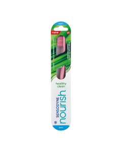 Periuta de dinti Nourish Healthy Clean Soft, roz, Sensodyne 