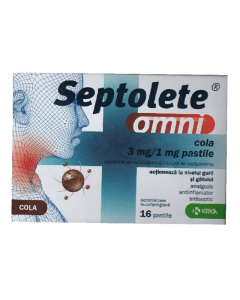 Septolete omni cola, 3 mg/1 mg, 16 pastile, Krka