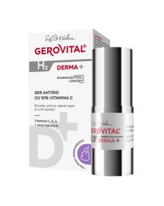 Ser antirid cu 10% Vitamina C H3 Derma+, 15 ml, Gerovital