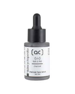 Serum facial exfoliant cu Carbune si Complex 5% AHA + PHA, 30ml, Skincyclopedia
