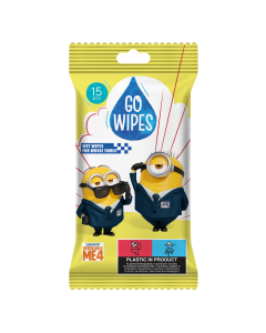 Servetele umede pentru copii Minions, 15 bucati, Go Wipes