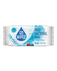 Servetele umede antibacteriane cu D-panthenol, 60 bucati, Go Wipes