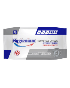 Servetele umede antibacteriene, 48 bucati, Hygienium