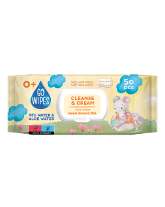 Servetele umede pentru copii, cu apa de aloe si musetel, 50 bucati, Go Wipes