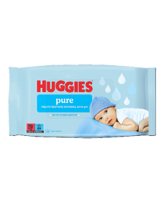 Servetele umede Pure, 56 bucati, Huggies