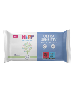 Servetele umede Ultra Sensitiv, 5 pachete*48 bucati, Hipp