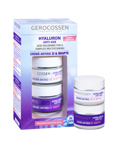 Set antirid Hyaluron Anti-Age, de zi si de noapte, 2*50ml, Gerocossen